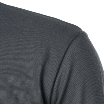 Men's short-sleeved stand-up collar top casual fashion daily solid color short-sleeved stand-up collar T-shirt casual top