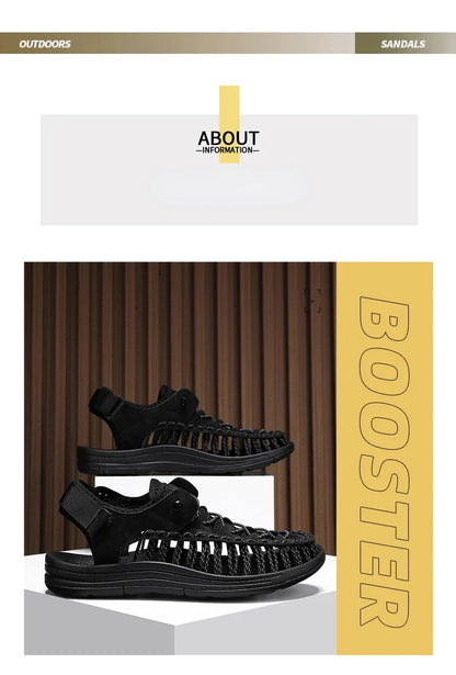 Summer New Sandals Men's Brand Designer Fashion Casual Outdoor Waders Large Size Hand-woven High Quality Beach Sandals For Men
