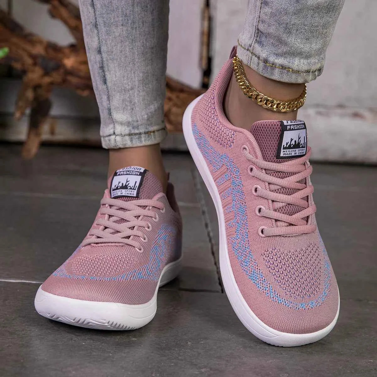 Sneakers Shoes For Woman Wide Barefoot Breathable Lace Up Flats Light Fashion Casual Outdoor Walking Loafers Women Shoes New