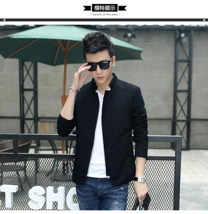 Men's fashion Jacket coats male Jacket Full Zip Windproof Work Coat blazer Outwear coats Men's Bomber Zipper Jacket Male