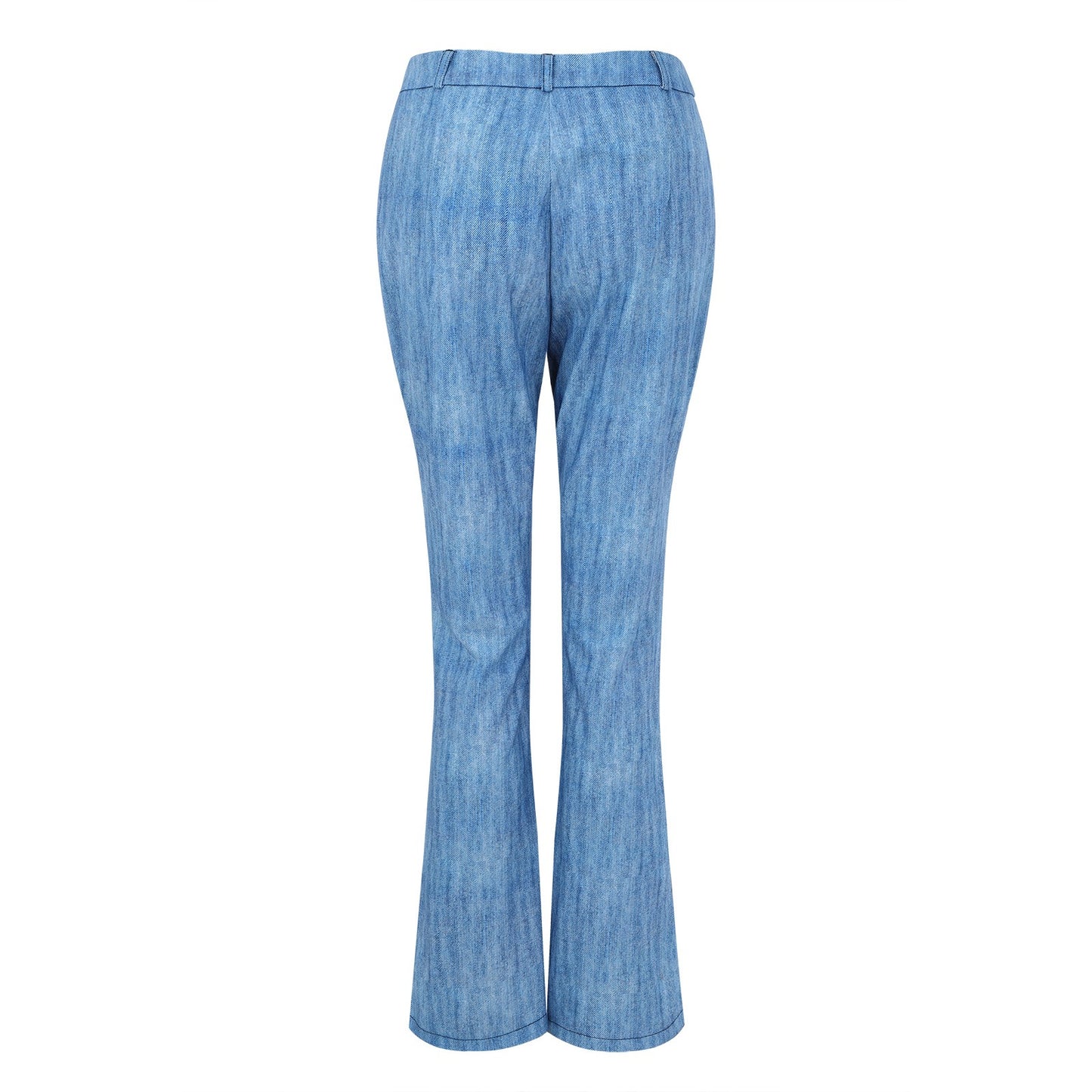 Jeans For Women High Waist Cargo Pants Bootcut Distressed Flared Denim Print Pants Flower Print Faux Denim Jeans Джинсы Женский