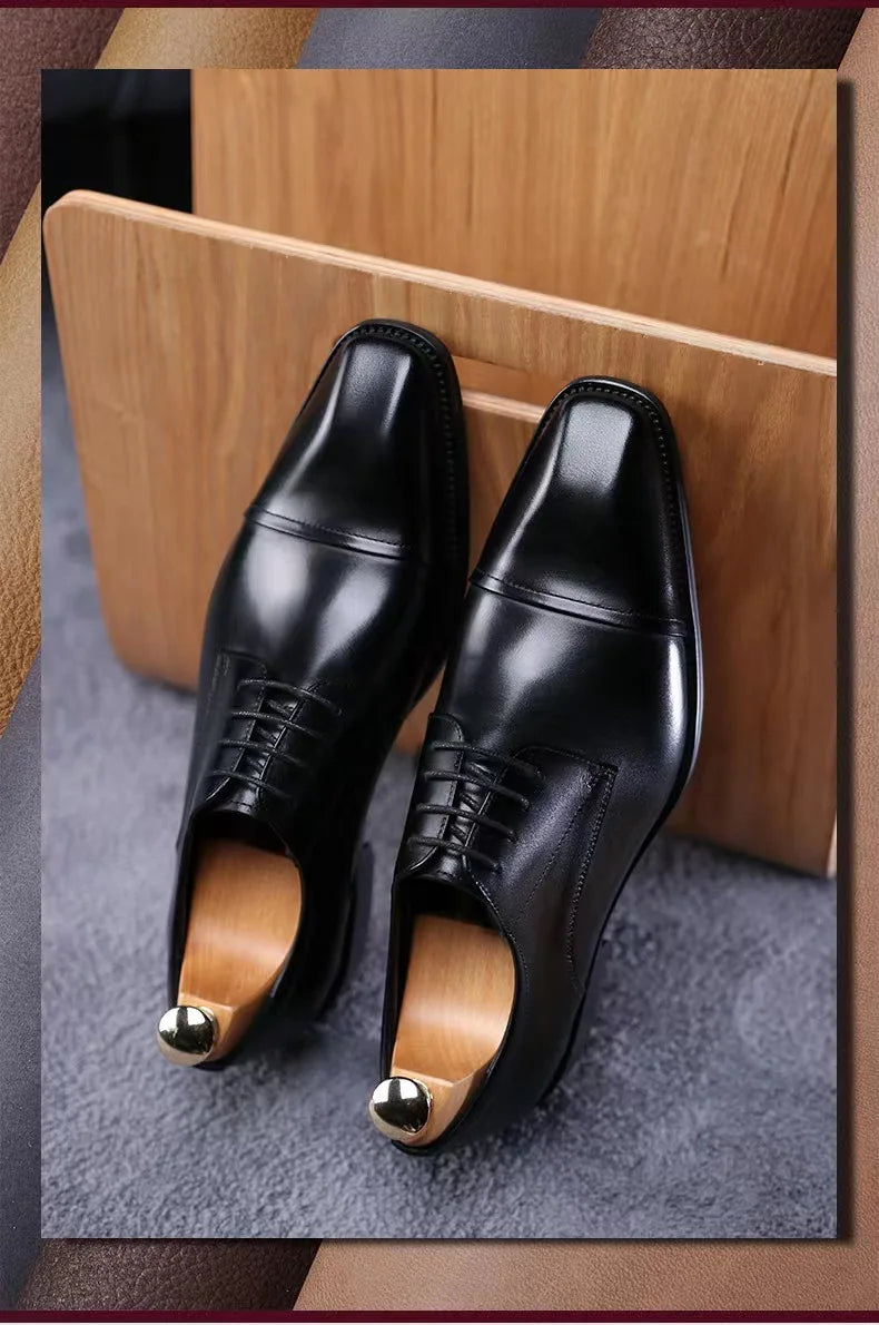 Fashion Business Dress Men Shoes Formal Slip On Dress Shoes Mens Oxfords Footwear High Quality Leather Shoes For Men Loafers