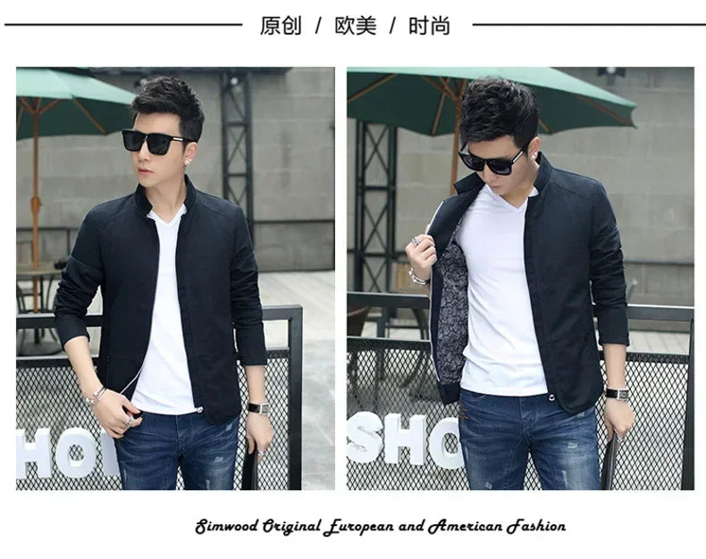 Men's fashion Jacket coats male Jacket Full Zip Windproof Work Coat blazer Outwear coats Men's Bomber Zipper Jacket Male