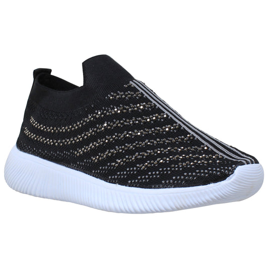 Rhinestone-Accent Running Sneakers