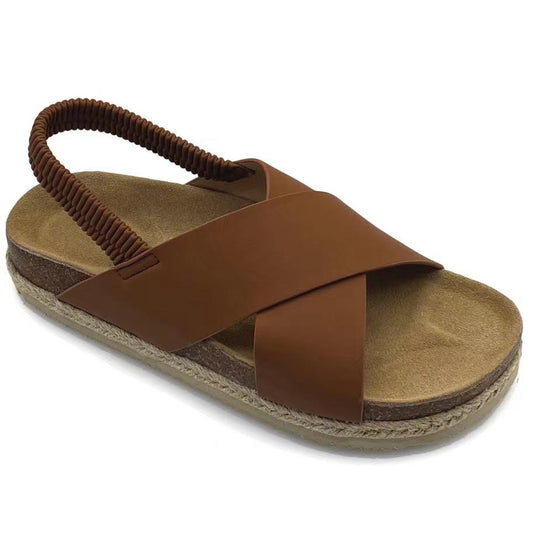 Criss Cross Espadrille Platform Sandals