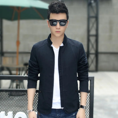 Men's fashion Jacket coats male Jacket Full Zip Windproof Work Coat blazer Outwear coats Men's Bomber Zipper Jacket Male