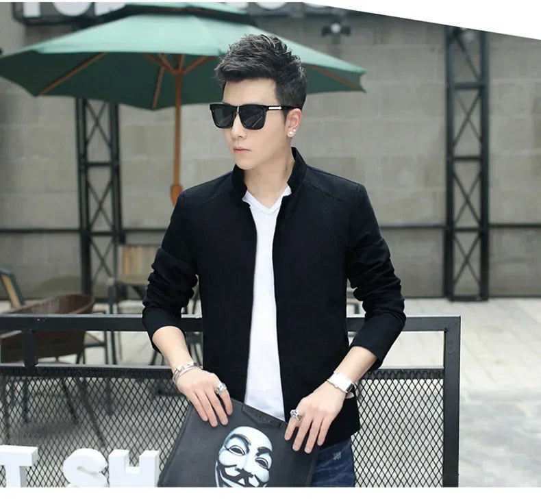 Men's fashion Jacket coats male Jacket Full Zip Windproof Work Coat blazer Outwear coats Men's Bomber Zipper Jacket Male