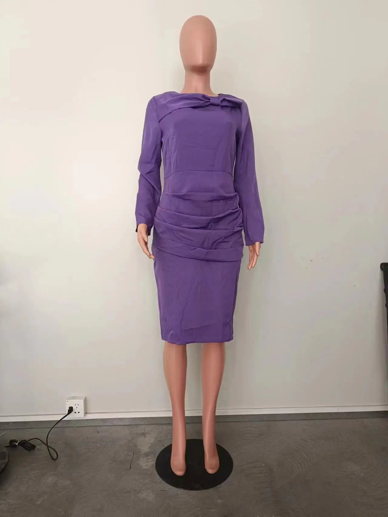 African Bodycon Dresses for Women Autumn Elegant African Long Sleeve O-neck Polyester Knee-length Dress Dashiki African Clothing