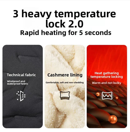 Men's hooded warm short jacket winter zipper pocket jacket outdoor sports and leisure work clothes windproof cotton jacket