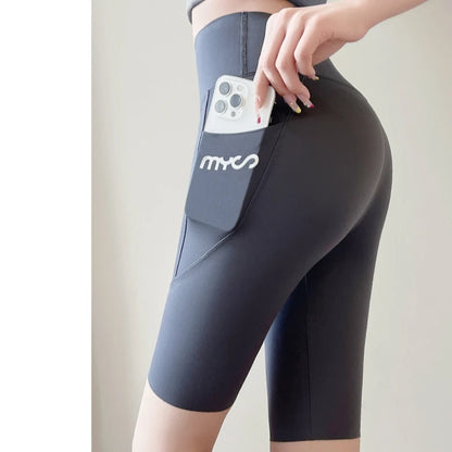 Horetong Women Sports Pants With Pocket High Waist Fitness Running Casual Streetwear Trousers Female Tight Workout Gym Clothing