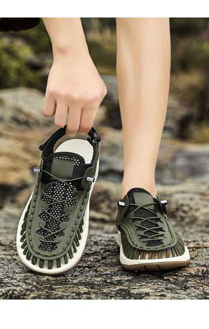 Summer New Sandals Men's Brand Designer Fashion Casual Outdoor Waders Large Size Hand-woven High Quality Beach Sandals For Men