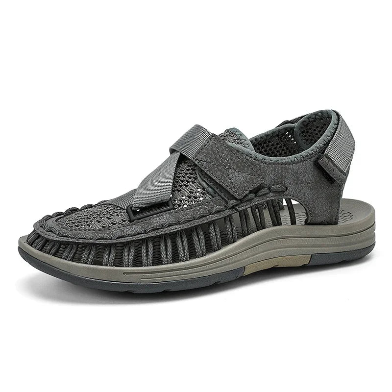 Summer Men Sandals Women Slippers Weaving Design Beach Sandals Breathable Casual Flat Sandals Outdoor Couples Sandals Size 46