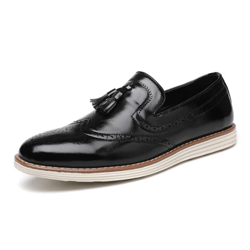 Luxury Leather Shoes New fashion Cowhide Pointed Toe British Business Formal Men's Leather Shoes Wedding Shoes Office Shoes
