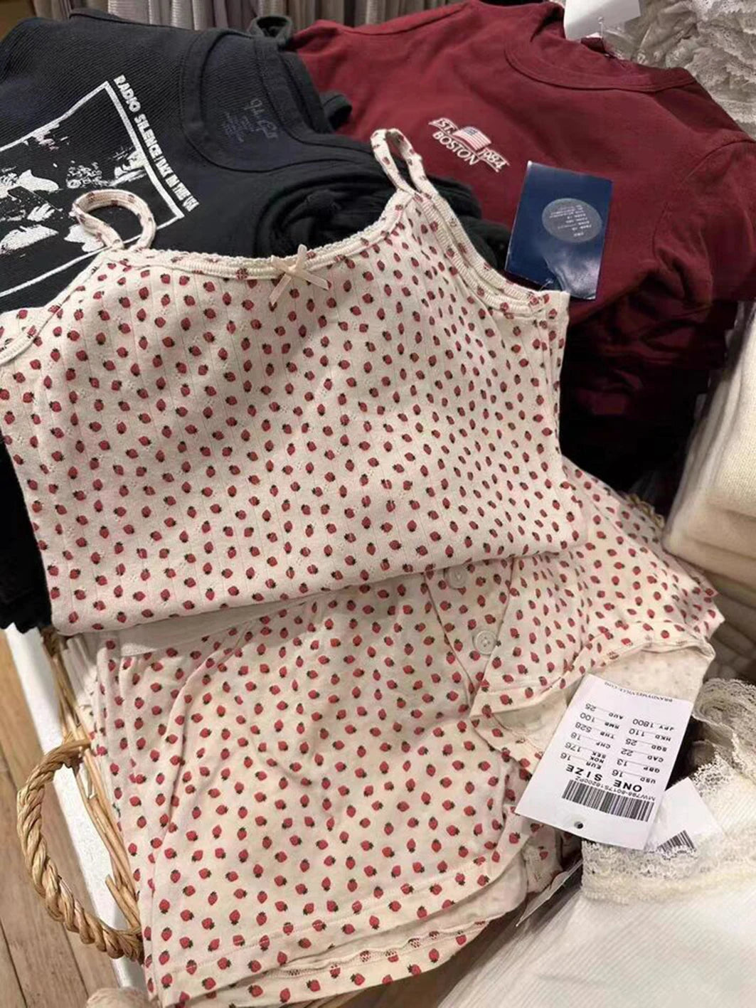 Strawberry Print Tank & Shorts Set