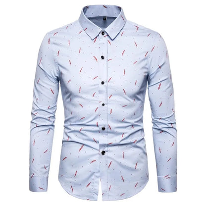 Spring Men Long-sleeved Cotton Shirts, Single-breasted Lapel Shirt, Blue Green Burgundy Khaki Gray White Optional, Asian Size