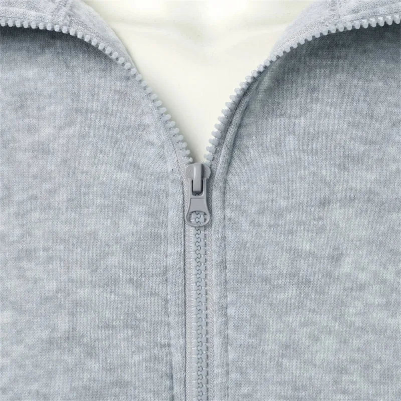 Autumn Men's Long Sleeve Zipper Jacket Coats Solid Color Warm Sweatshirts Casual Baseball Jacket Outdoor Streetwear