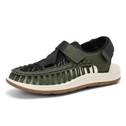Summer Men Sandals Women Slippers Weaving Design Beach Sandals Breathable Casual Flat Sandals Outdoor Couples Sandals Size 46