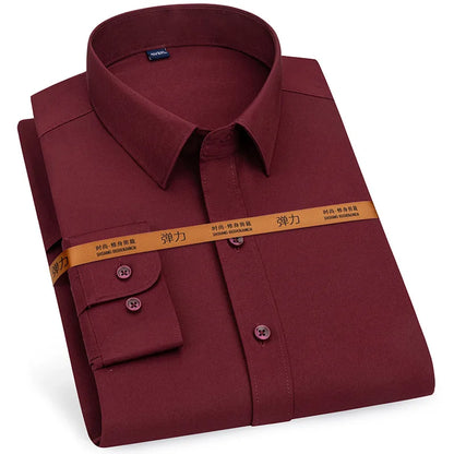 New men's long-sleeved shirt formal spring and summer thin business leisure high-quality non-ironing breathable work clothes