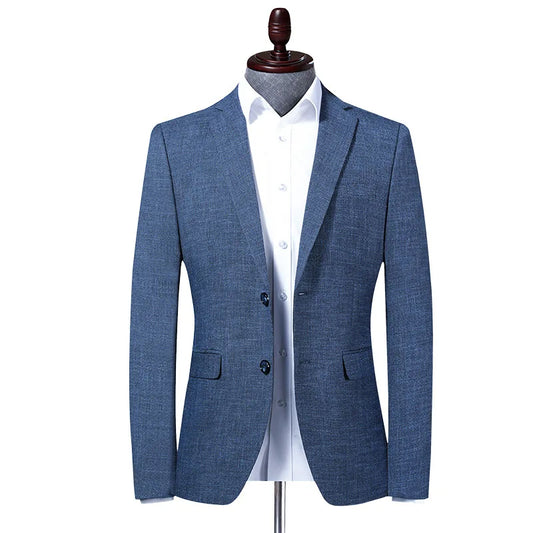Men Blazers Turn Down Collar Suits Business Jackets Blazer Cardigan Single Breasted Long Sleeve Outerwear Summer Slim Fit