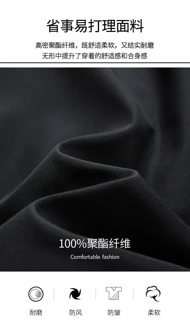 Men High Quality Fashion Business Spring Autumn Stand Collar fashion Jacket Coats Simple Solid Jackets Cloting Casual Jacket