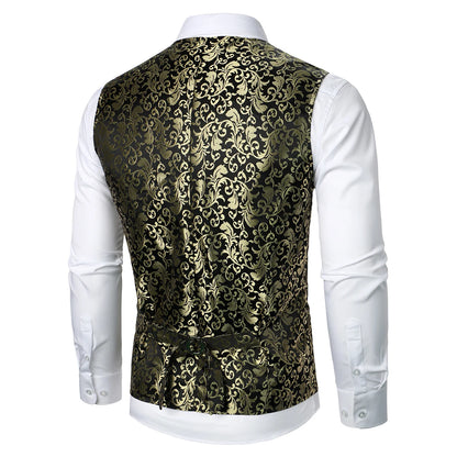 Men Suit Vest Coat Stripe Fabric Open Button Design Classic Design Causal  Business Fashion Slim Fit Men Suit