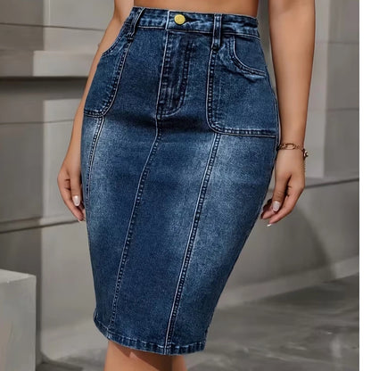 Women's Skirt Bodycon Pencil Slim Fit High Waist Versatile Spring Summer Casual Essential Outfit Daily Wear Style
