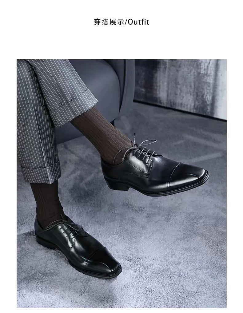 Fashion Business Dress Men Shoes Formal Slip On Dress Shoes Mens Oxfords Footwear High Quality Leather Shoes For Men Loafers