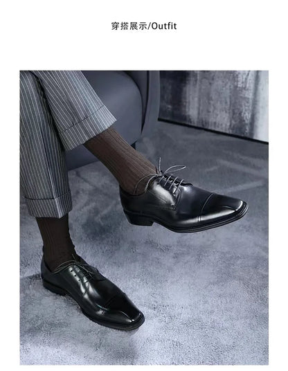 Fashion Business Dress Men Shoes Formal Slip On Dress Shoes Mens Oxfords Footwear High Quality Leather Shoes For Men Loafers