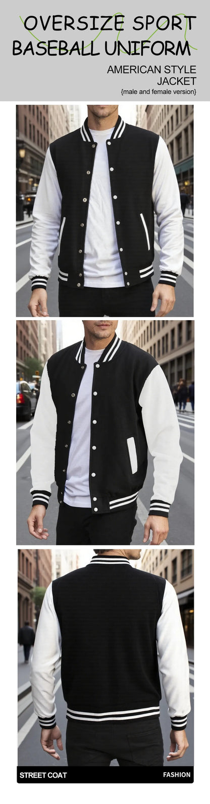 New York Land Of Dreams Capital Of Liberly Baseball Jersey Men Retro Soft Coat Trendy American Jackets Autumn Fleece Men Top