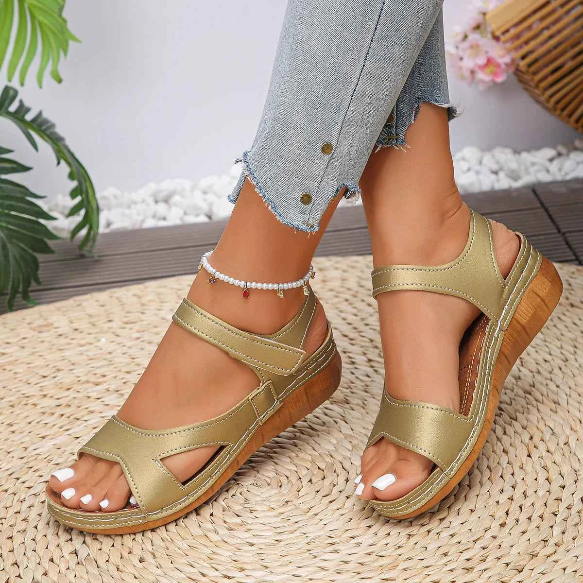 Women's Sandals Casual Summer Shoes Woman 2025 Summer Sandals Low Heels Sandals Comfortable Wedges Footwear Women