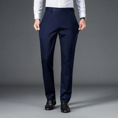 Male Pants Stretch Solid Black Smart Casual Men's Trousers Office Quick Dry Suit Pants New Spring Autumn Korean Straight Pants