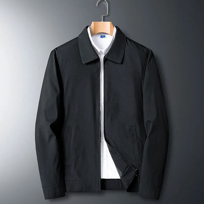 Men High Quality Fashion Business Spring Autumn Stand Collar fashion Jacket Coats Simple Solid Jackets Cloting Casual Jacket