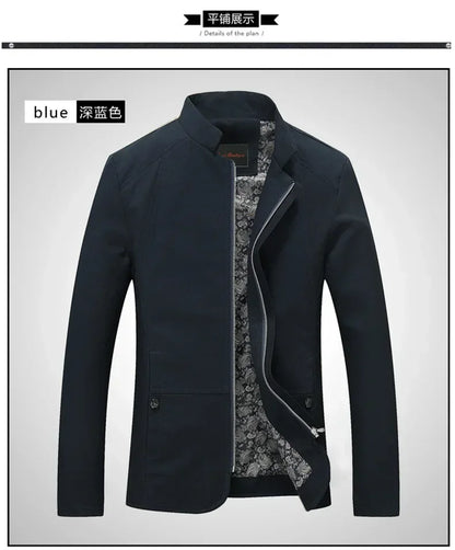 Men's fashion Jacket coats male Jacket Full Zip Windproof Work Coat blazer Outwear coats Men's Bomber Zipper Jacket Male