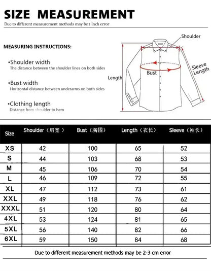Men's Shirt Gradient Striped Long Sleeved Shirt Casual Business Collar Shirt Spring and Autumn New Trend Men's Top XS-6XL Size