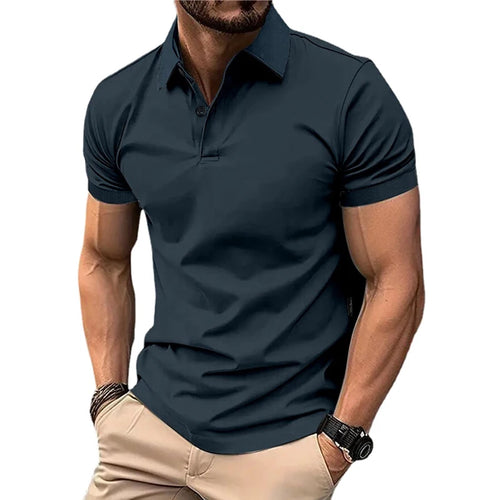 Solid Color Polo Shirt