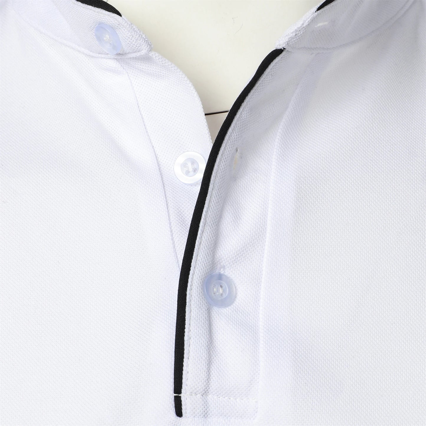 Men's short-sleeved stand-up collar top casual fashion daily solid color short-sleeved stand-up collar T-shirt casual top