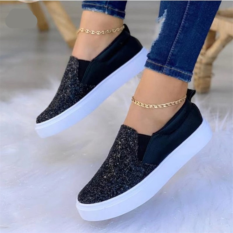 Glitter Moccasin Loafers