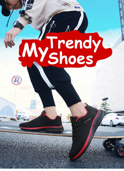 Men Running Shoes Breathable Light Comfortable Men's Casual Shoes Tenis Outdoor Slip On Walking Sneakers