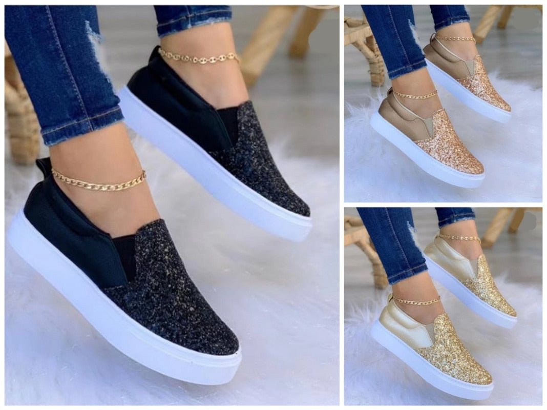 Glitter Moccasin Loafers