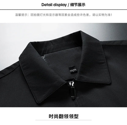 Men High Quality Fashion Business Spring Autumn Stand Collar fashion Jacket Coats Simple Solid Jackets Cloting Casual Jacket