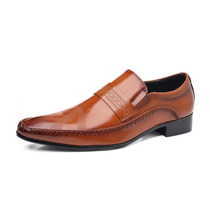 Fotwear Men Dress Shoes Black Leather Wedding Mens Shoes Slip On Office Men Loafers Plus Size Italian Designer Formal Shoes Male