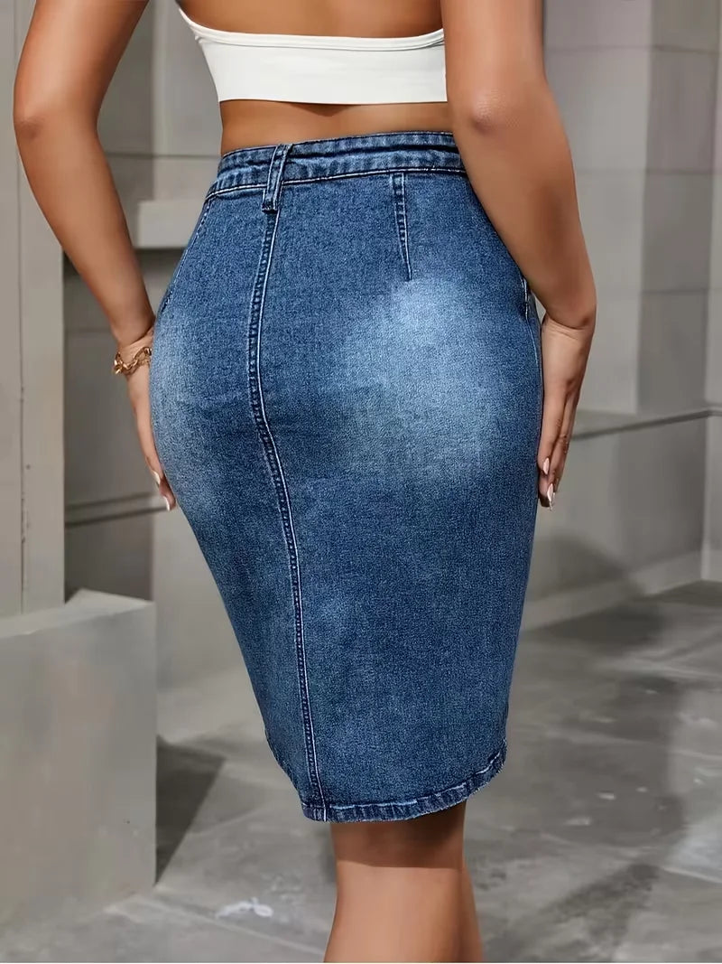 Women's Skirt Bodycon Pencil Slim Fit High Waist Versatile Spring Summer Casual Essential Outfit Daily Wear Style