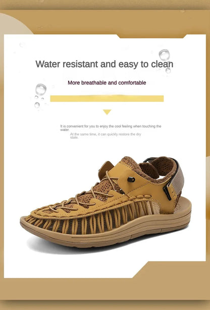Summer New Sandals Men's Brand Designer Fashion Casual Outdoor Waders Large Size Hand-woven High Quality Beach Sandals For Men