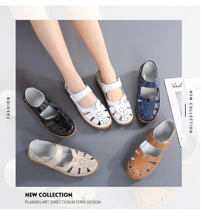 Women Sandals Casual Summer Ladies Closed Toe Beach Sandals Walking Women Flats Shoes Outdoor Comfort Female Fashion Sneakers