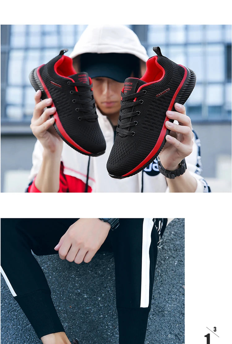 Men Running Shoes Breathable Light Comfortable Men's Casual Shoes Tenis Outdoor Slip On Walking Sneakers