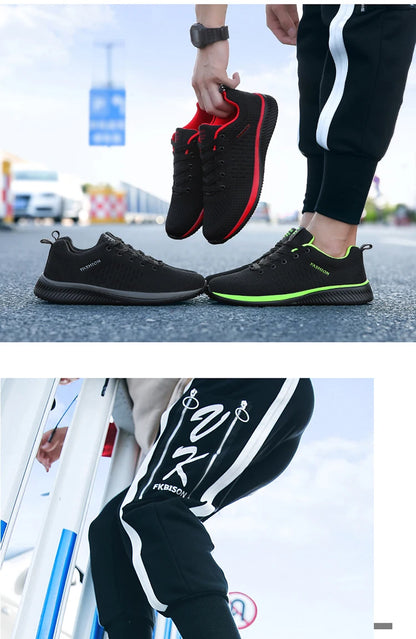 Men Running Shoes Breathable Light Comfortable Men's Casual Shoes Tenis Outdoor Slip On Walking Sneakers