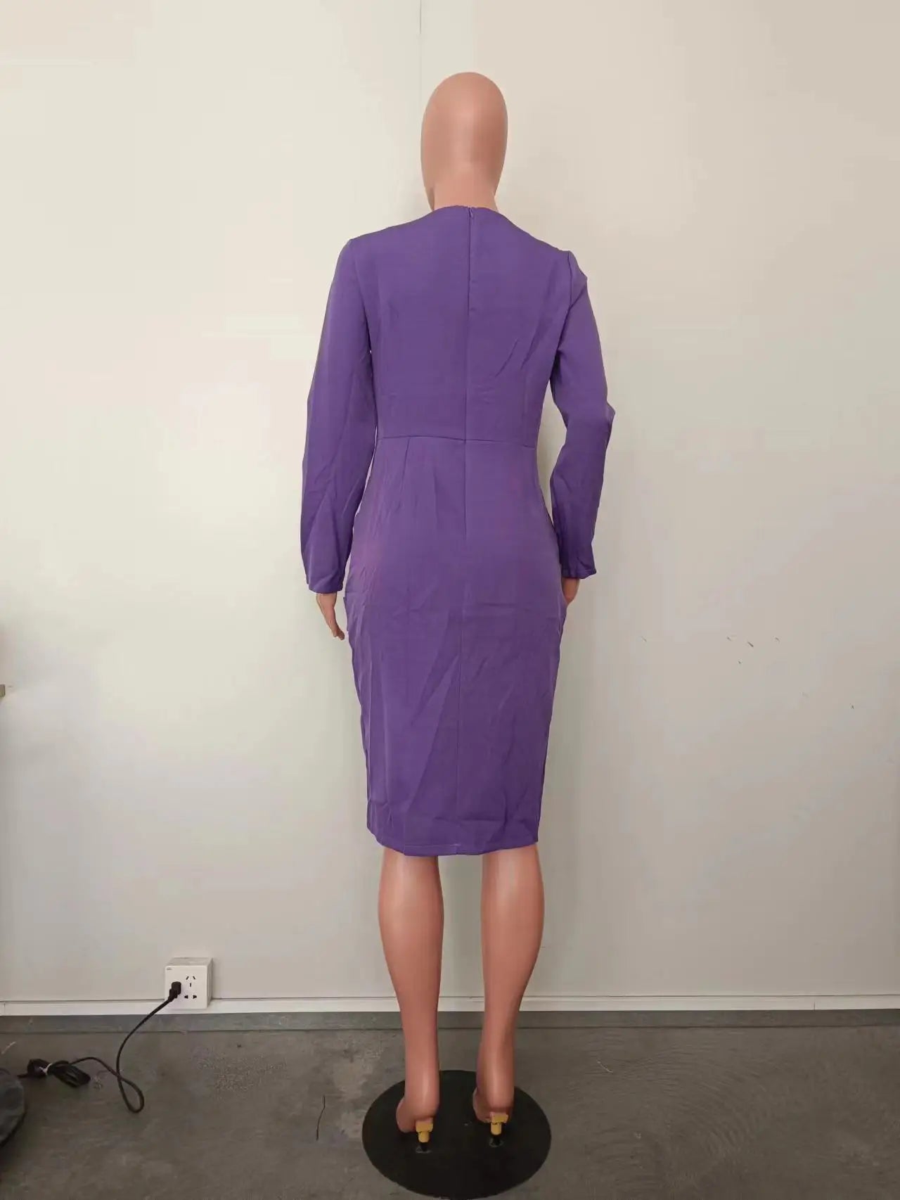 African Bodycon Dresses for Women Autumn Elegant African Long Sleeve O-neck Polyester Knee-length Dress Dashiki African Clothing