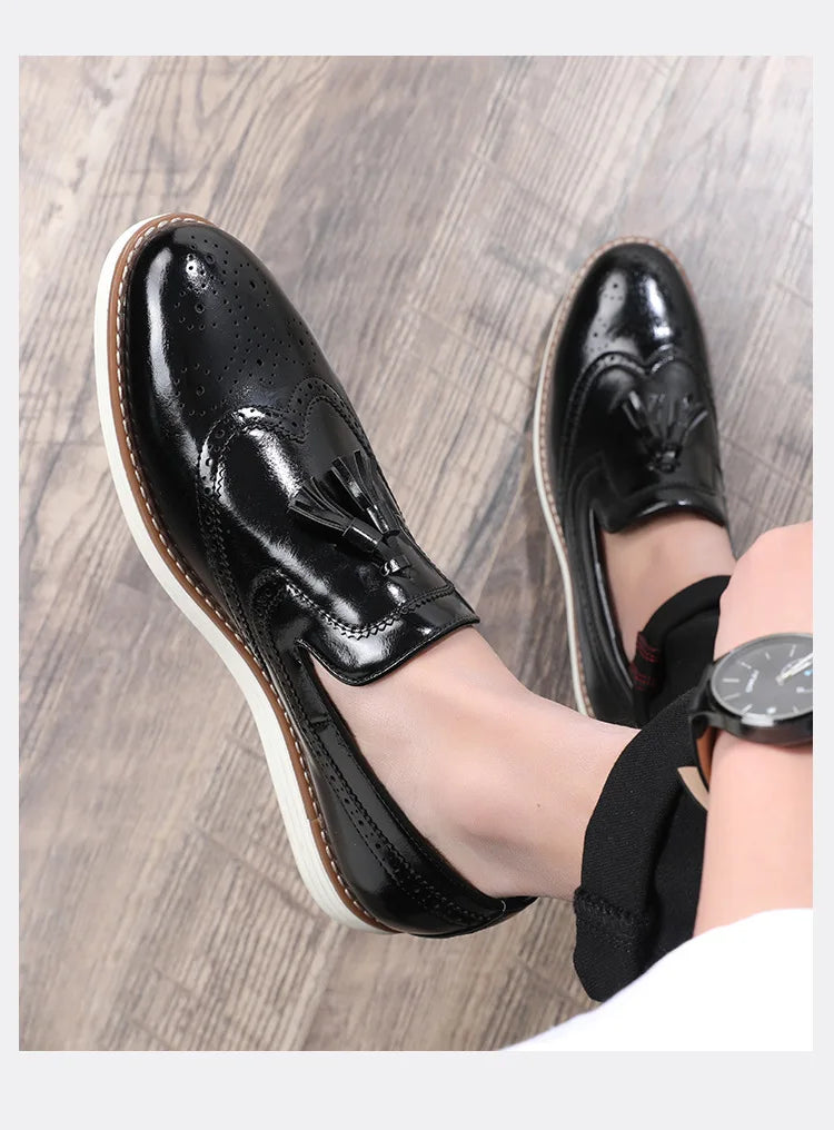 Luxury Leather Shoes New fashion Cowhide Pointed Toe British Business Formal Men's Leather Shoes Wedding Shoes Office Shoes