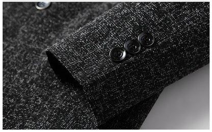 New Men Business Social Suit Slim Fit Jacket Black / Navy / Grey Fashion Simple Homme Wedding Prom Party Dress Blazers Coats