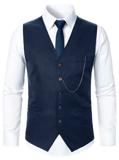 Men Suit Vest Coat Stripe Fabric Open Button Design Classic Design Causal  Business Fashion Slim Fit Men Suit